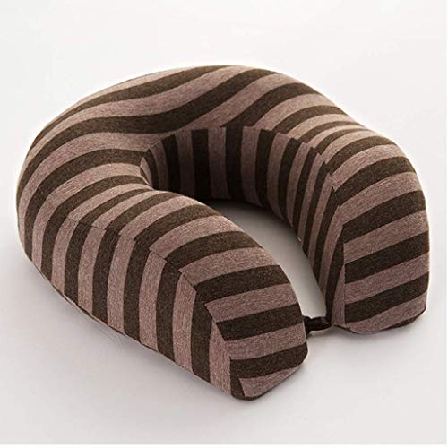 Oreiller en forme de U portable en coton pour bien dormir en avion et au bureau