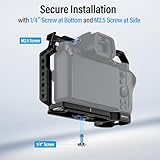 SIRUI Camera Cage for Nikon Z5 Z6 Z7 Z6II Z7II with Built-in NATO Rail, Arca-Type Base, and Cold Shoe, Multiple 1/4″ and 3/8″ Threaded Holes, AM-NZ-CT - Image 4