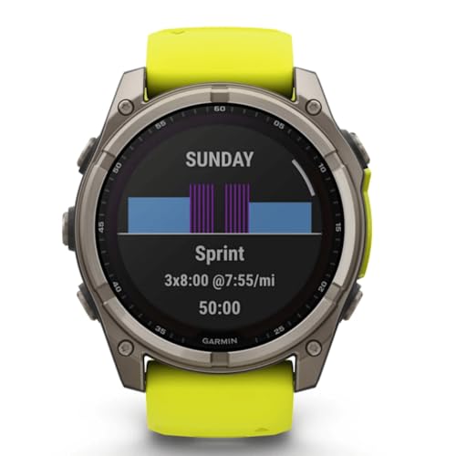 Garmin Fenix 8-51 mm, Solar, Saphir-Titan, mit Ampello/Graphit-Silikonband