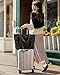 BAGSMART Expandable Tote Bag for Women, Zippered Puffer Design with Water-Resistant Quilted, Nurse and Carry-On Travel Bag, Black