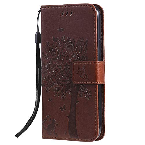 Lomogo Leather Wallet Case for iPhone 11 Pro (5.8") with Stand Feature Card