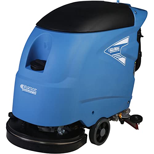 Global Industrial Commercial Electric Walk-Behind Auto Floor Scrubber, Corded, 20'W Cleaning Path...