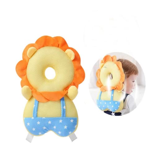 Zainetto protettivo per la testa del bambino, regolabile, imbottitura di sicurezza per bambini, regalo per poggiatesta (giallo)