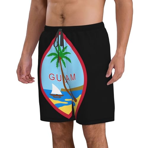 Guam Island Flag Men's Quick Dry Swim Trunks Summer Beach Board Shorts Swimming Swimwear2