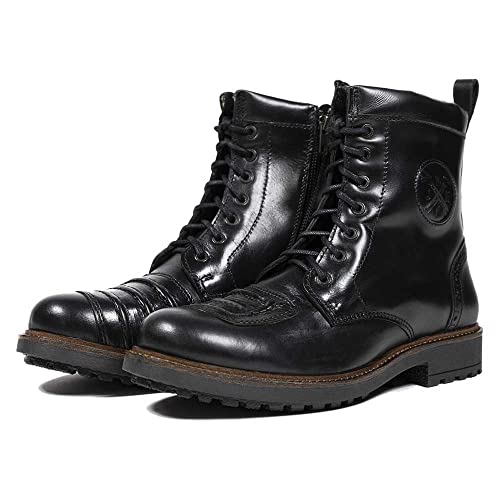 John Doe Falcon XTM Motorrad Lederstiefel Waterstop Atmungsaktiv Schwarz Gr. 45