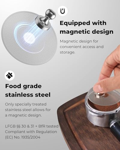 Image of 3-Pack 58mm Puck Screen, 58.5mm(Hole), Suitable for La Marzocco /Gaggia | 0.2mm steel screen means no need to deliberately reduce coffee dose, keeps group head cleaner, supports even extraction