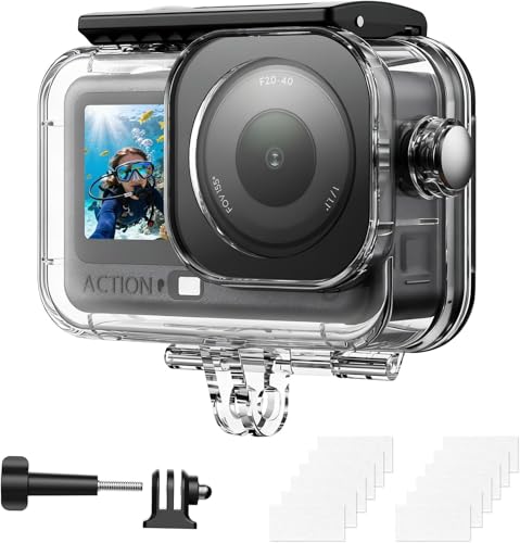 Image of ADOFYS Action 6 Waterproof Case for DJI Osmo Action 6 Camera, with Anti-Fog Underwater Housing Shell Cage Supports 60M /196FT Deep Diving Scuba Snorkeling Swimming with Quick Release Screw.