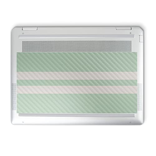 Image of MightySkins Carbon Fiber Skin Compatible with HP Spectre x360 14 inch (2022) Full Wrap Kit - Mint Stripes | Protective, Durable Textured Carbon Fiber Finish | Easy to Apply | Made in The USA