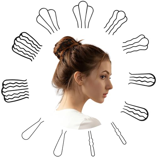 12 peines franceses para cabello, metálicos y decorativos miniatura 1