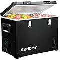 EUHOMY 12 Volt Refrigerator, 48QT Electric Cooler Powered by SECOP, Car Refrigerator -4?~68?, 12V Fridge 12/24V DC 110-240V AC, Portable Freezer for Camping, Boat,Travel