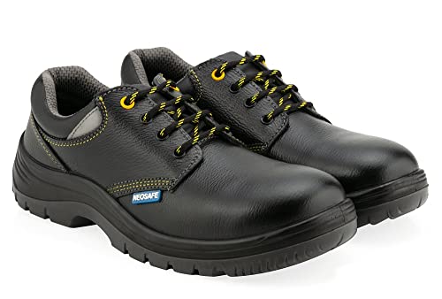 Image of NEOSAFE Stalone A1005 5 Lightweight Stylish safety shoes, ISI Marked Steel Toe size 5, Black