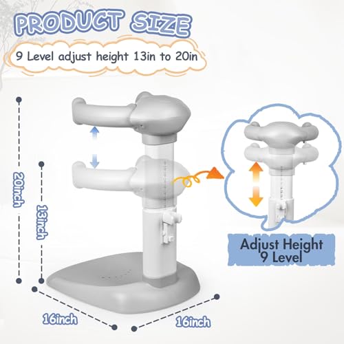 Image of Baby Shower Stand, Baby Shower Standing Support, Adjustable Baby Bath Support with Anti-Slip /Dumping Base, Baby Bath Stand for Themselves,Soporte para Banera de Bebe,Ideal Gift for Infants 6-36 Months