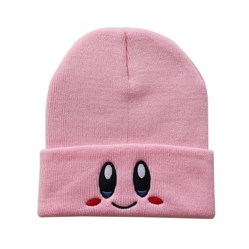 WAMSOLE Beanie Knit Hats Beanie Lovely Face Hat Cute Beanies (US, Alpha, One Size, Pink)