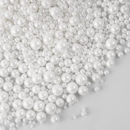 Perles comestibles en sucre blanc 130g - Décoration pour gâteaux, cupcakes, biscuits, desserts - Décors Sucre perlé argenté pour fêtes et célébrations