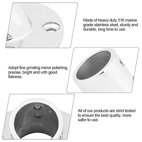 Raccordo per corrimano, base rotonda in acciaio