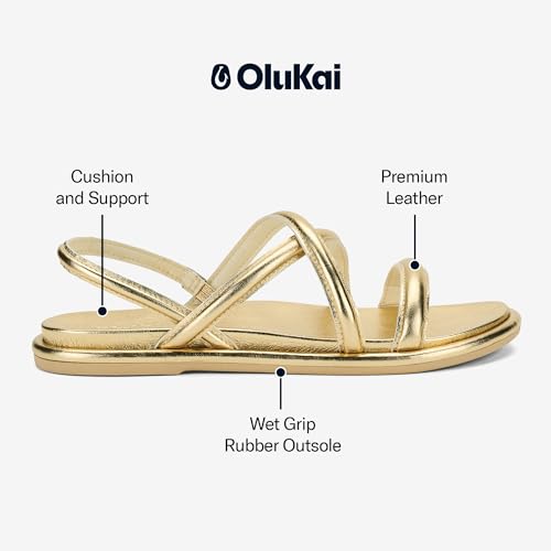 OLUKAI Tiare Women's Strappy Sandals, Premium Leather