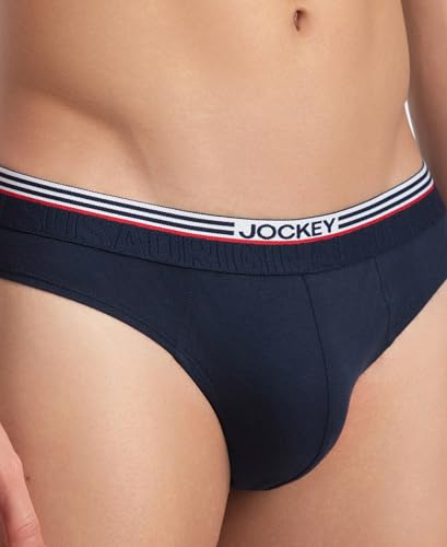 Image of Jockey US49 Men Super Combed Cotton Solid Brief with Ultrasoft Waistband