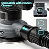 Bluemars 320W Random Orbit Sander,6 Variable Speeds (8000-13000RPM),16Pcs Sandpapers,125mm Sanding Pad, Mini Electric Sander