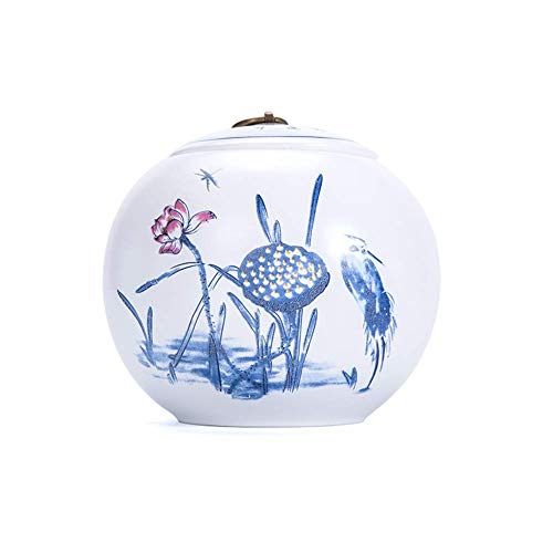 Gaofao Calrm For Ashes Cremation Burial Human Or Pets Ashes At Home White Porcelain Memorial Calrm (Color : E) #TOP16