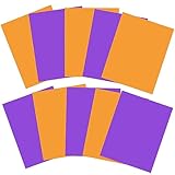 Sakolla Halloween Gel Filter, 10 Pcs Orange Purple Color Correction Gel Light Filter, Transparent Color Overlays Film Plastic Sheets for Lighting, Led Light Outdoor Landscape 8.5 x 11 Inch