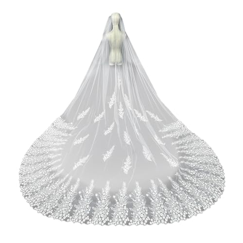 Voile de mariage cathédrale de 350cm pour une entrée d'église majestueuse et élégante