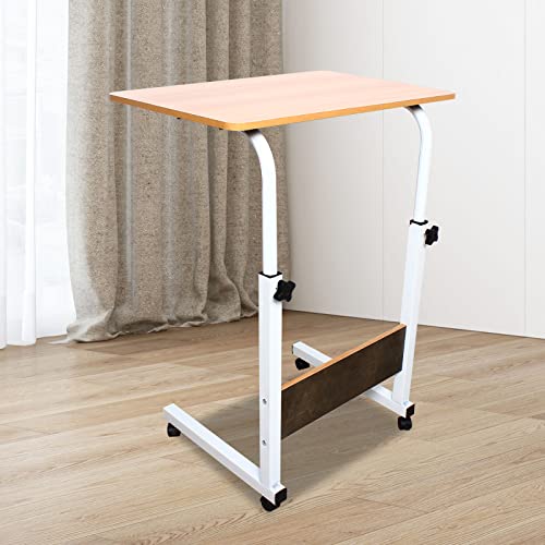 Table mobile ordinateur portable réglable avec roulettes et freins - 2