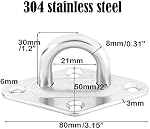 TooTaci Hammock Hanging Kit, 1000lb Hammock Hooks Stainless Steel, Ceiling Hook Heavy Duty, M8 Pad Eye Plates with Screws Bolts for Wall Hammocks Stand Indoor Outdoor Swing Chair