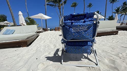 Tommy Bahama Backpack Cooler Beach Chairs - Blue Floral #TOP2
