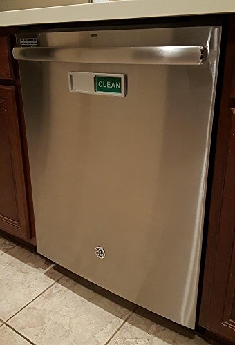 image for Dishwasher Clean Dirty Magnet Sign Indicator in Silver for Stainless S