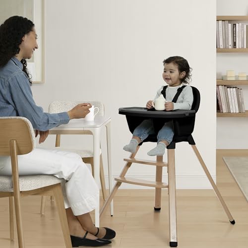 Image of Delta Children - babyGap Otto 3-in-1 High Chair - High Chair Converts to Toddler Dinning Chair and Booster Seat - Dishwasher Safe Meal Tray - FSC-Certified Wood, Black
