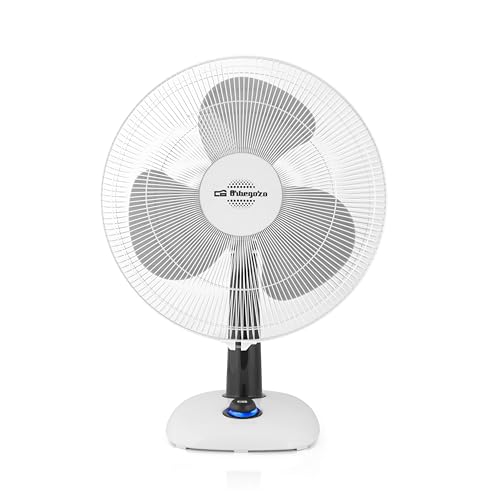 Miniatura 2 de Orbegozo Tf 0123 - Ventilador De Sobremesa, Oscilante, 2 Velocidades, Diámetro Hélice 23 Cm, Asa, 25 W, Piloto Luminoso Led, Blanco