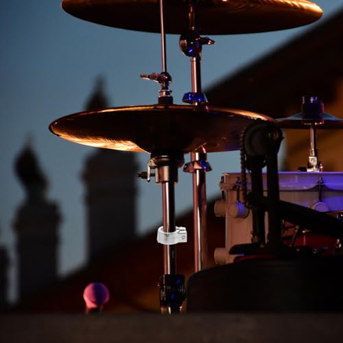 Abrazadera metálica para batería, soporte para cowbell con bloqueo de memoria, accesorios para soporte de batería miniatura 5