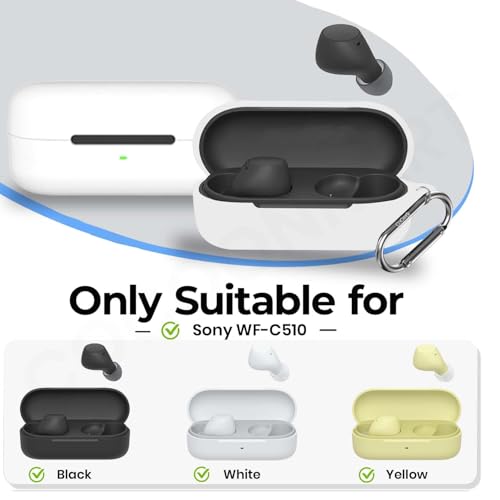 Image of Soft Silicone Case Cover for Sony WF-C510 (White)