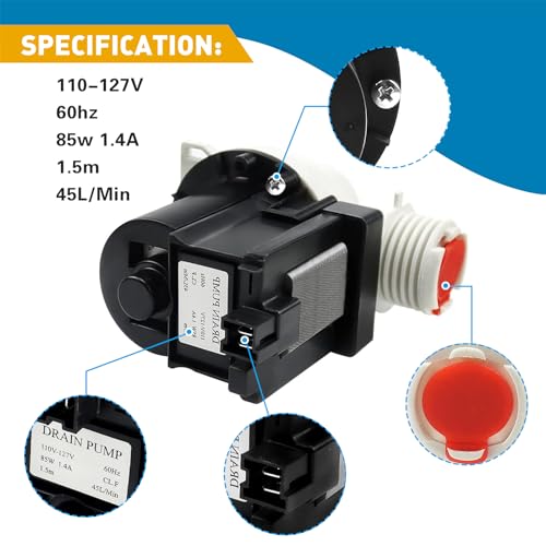 image for Discount Parts Direct 137221600 Washer Drain Pump Replacement for Frig