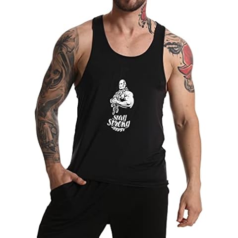 Sports shirt - fitness shirt for strength and endurance training, Black (black 02), L Cover