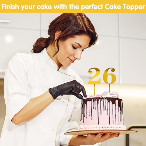 Aster 561724_1_GGJHPMNZ 20 Pieces 0-9 Number For Cake Topper, Acrylic Gold Shiny Cake Topper Diy Glitter Number Cupcake Decorations thumb #4