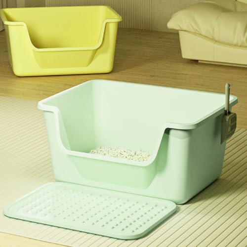 Caja sanitaria grande abierta para gatos con diseño antisplash miniatura 6