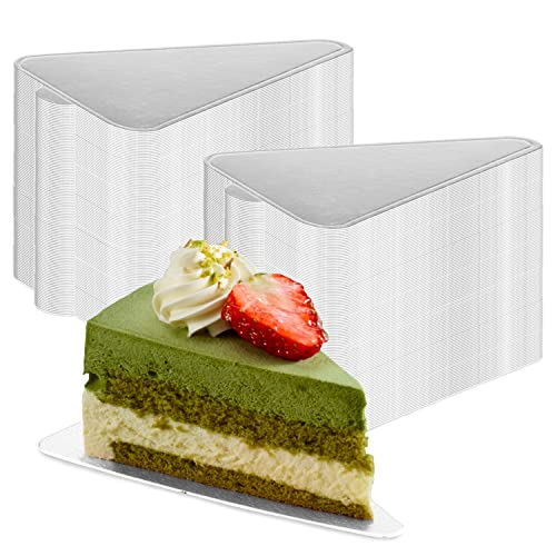 200 pizarras redondas para tartas, papel plateado, para pastelería, pastelería, bandeja de cartón, base para pastelería, a prueba de grasa y resistente a la humedad (tableros triangulares) Cover