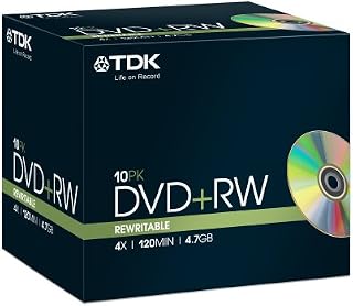 TDK DVD+RW 1-4x 4.7GB (10 pack) Slim Jewel Case