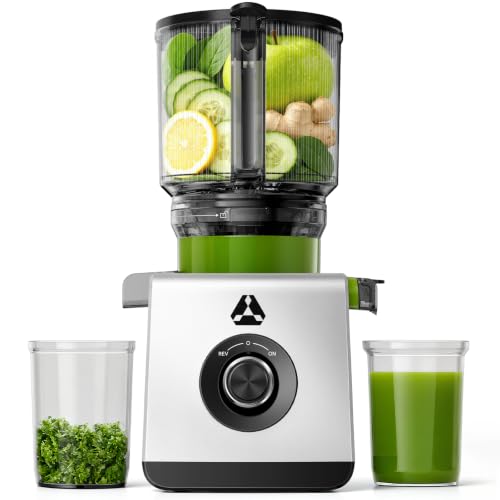 Image of AAOBOSI 3-in-1 Cold Press Juicer Machine, 6.5 inch Wide Chute, Slow Juicer Designed for Faster Juicing with Whole Fruits & Veggies, Easy to Clean and Clog-Resistant, for Nut Milk & Sorbet