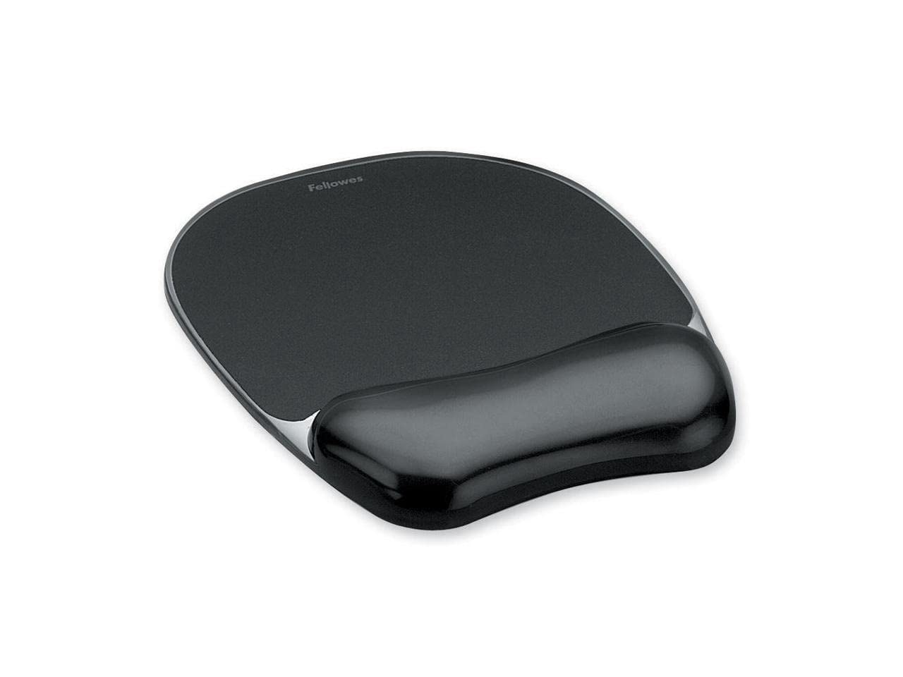 Fellowes Crystals Repose-Poignet en Gel avec Tapis de Souris, Repose-Poignet et Repose-Poignet en Gel Noir