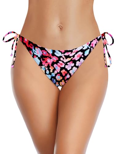 Image of Holipick Bikini Bottoms for Women String Bathing Suit Bottom with Moderate Coverage Low Waist Swim Bottom