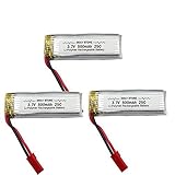 Holy Stone 3.7V 500mAh Battery for UDI U817 U817C U817A U818A WLtoys Quadcopter V959 V969 V979 V989 V999 V929 V949 V212 V222 RC Quadcopter(3 Pcs),obtain extra flight time:25 mins