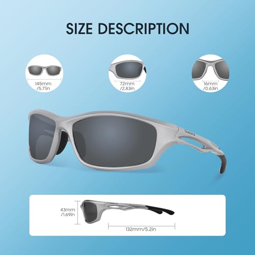Image of Duduma Polarized Sports Sunglasses for Men Women Running Cycling Fishing Golf Driving Shades Sun Glasses Tr90