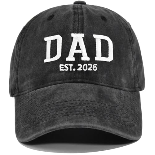 Tmsek Dad Hat 2026 for Fathers Day or Birthday Gifts First Time Dad Gifts Adjustable Embroidered Baseball Caps for New Father