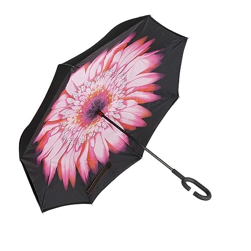 Parapluie inversé pliable double couche autoportant pour femme