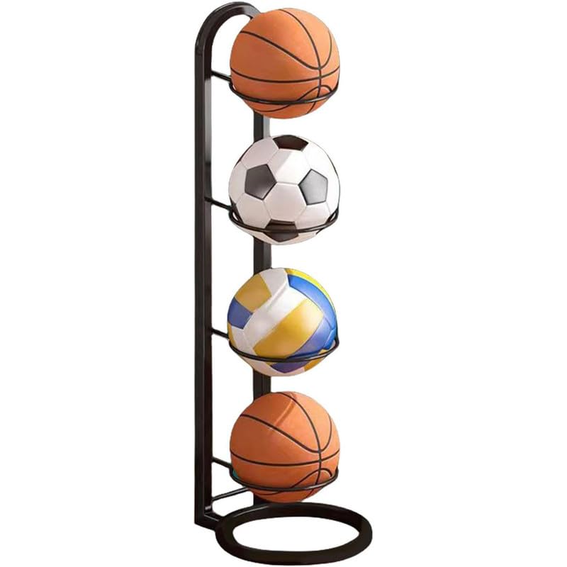 Scaffale verticale per palline da palestra, soluzione salvaspazio per centri fitness e uso domestico, design efficiente ed elegante