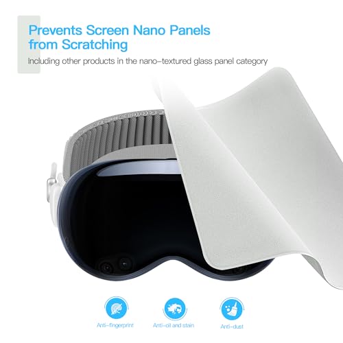 AWIINER Polishing Cloth,Soft Nonabrasive Material Compatible for Apple Vision Pro,Glasses,Lens,Screens