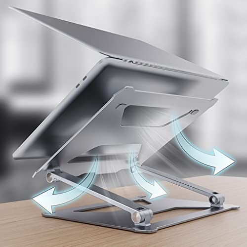 Soporte para computadora portátil soporte de elevación ajustable escritorio plegable silver 4