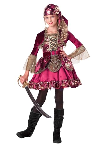 Disfraz de Pirata Niña con Vestido Satén y Accesorios miniatura 2